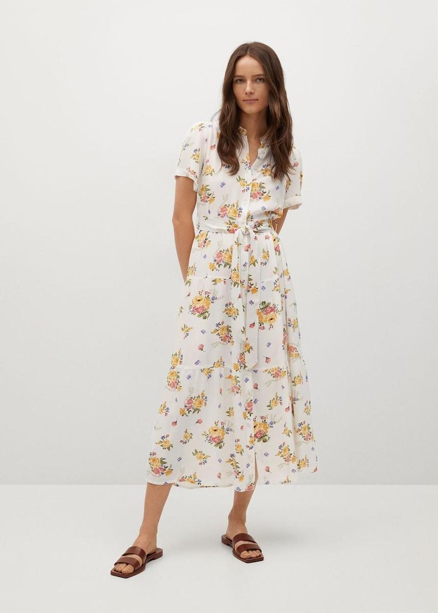 Vestido camisero estampado de Mango