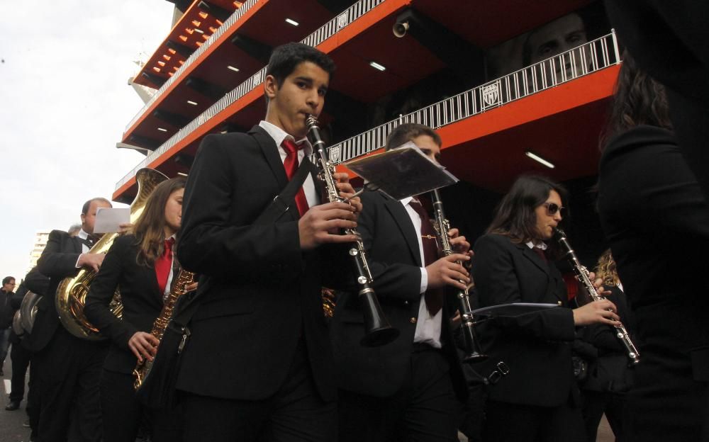 El pasodoble 'Els Poblets' suena en Mestalla