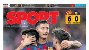 Esta es la portada de SPORT del lunes 8 de agosto de 2022