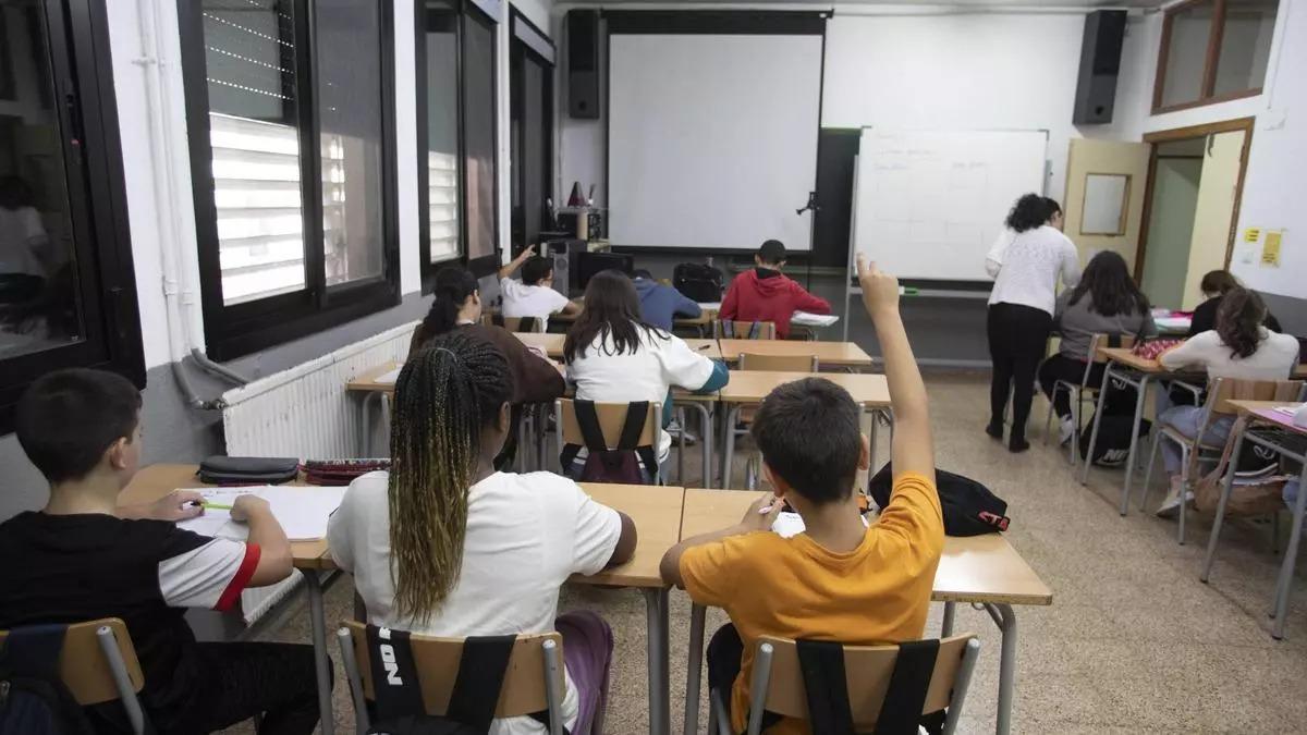 Clases en el IES José María Parra de Alzira, en una imagen de archivo.