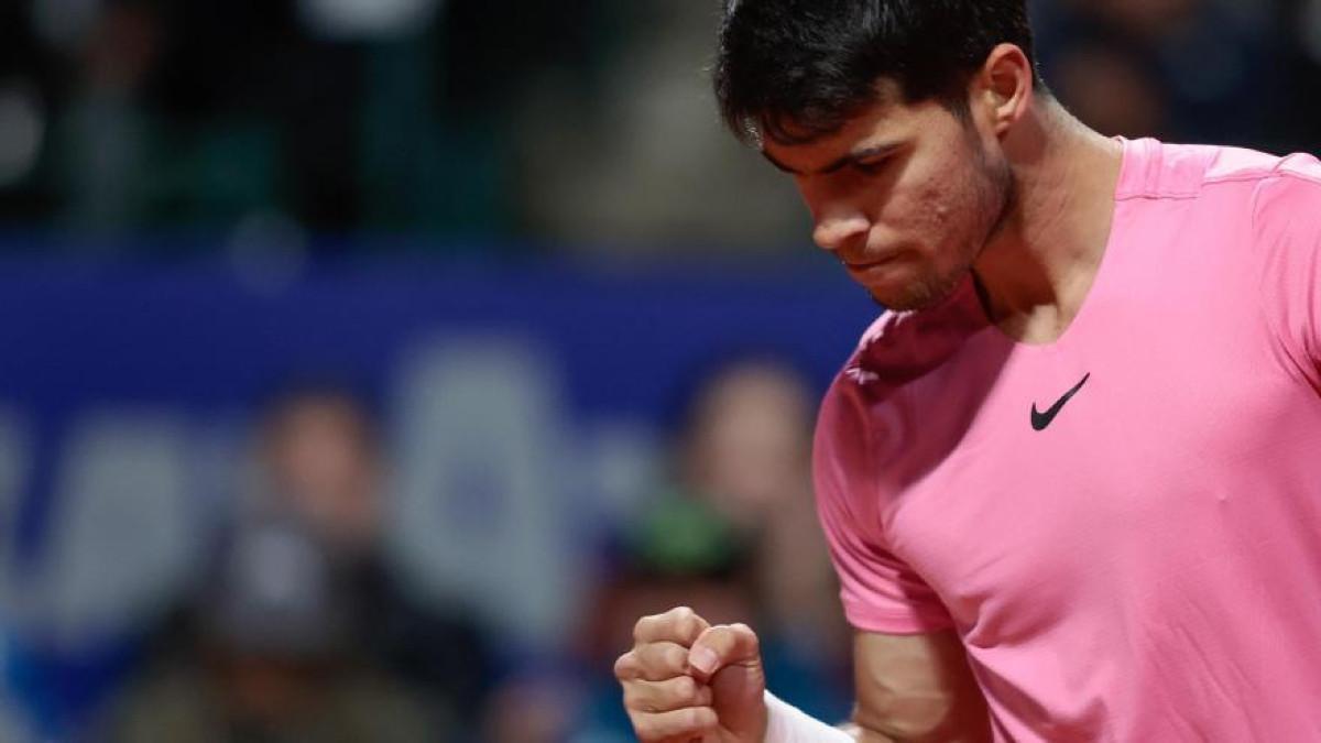 El jugador murciano, durante el encuentro