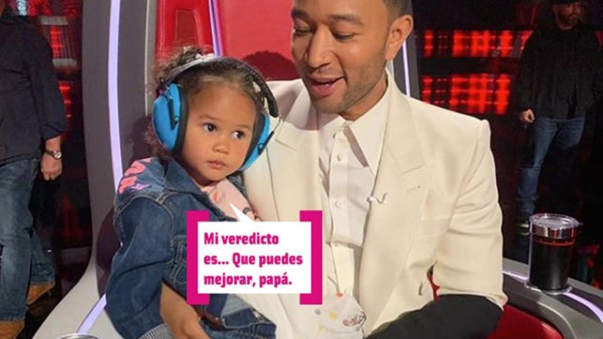 John Legend y su hija, Luna, en 'La Voz'