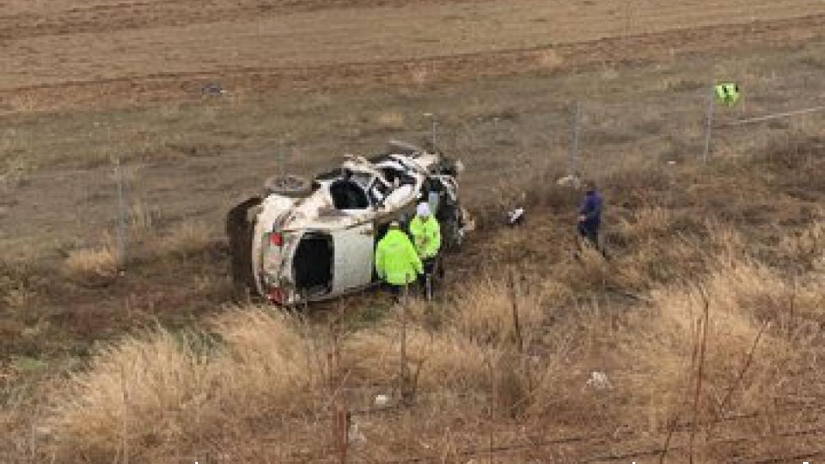 El vehículo de Ahmet Çalik tras el accidente