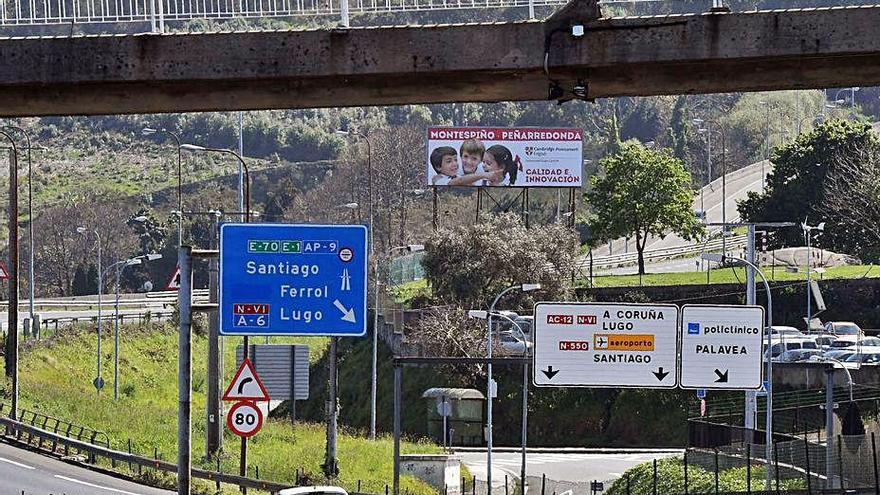 Acceso a la AP-9 desde la ciudad de A Coruña.