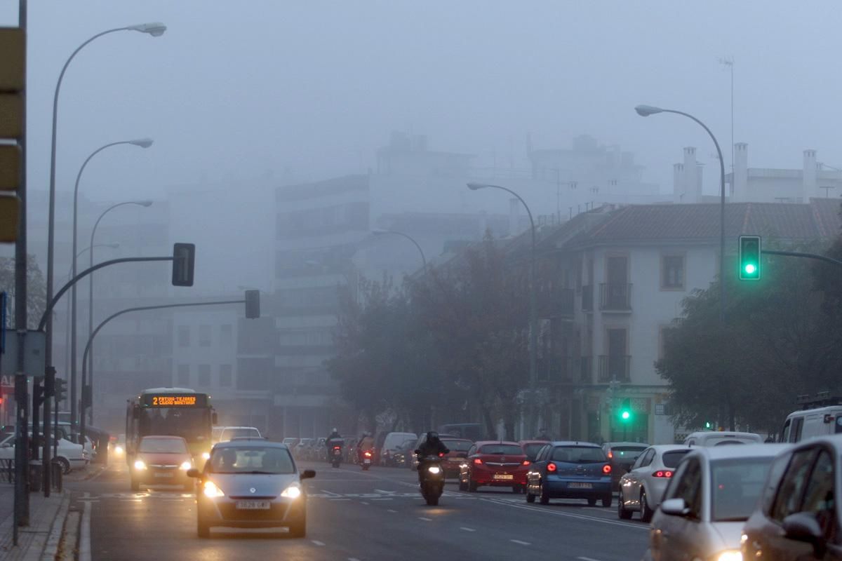 La niebla reina en Córdoba