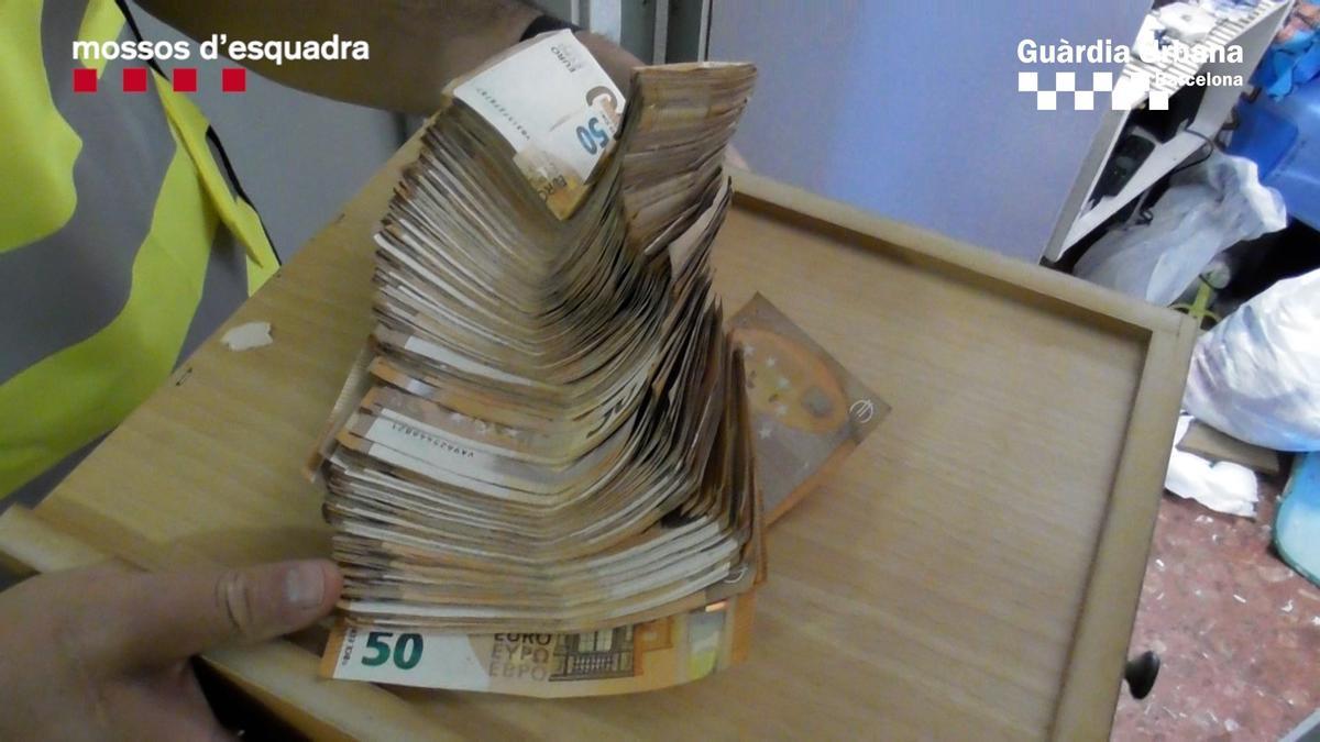 Billetes de 50 euros comisados por los Mossos d&#039;Esquadra.