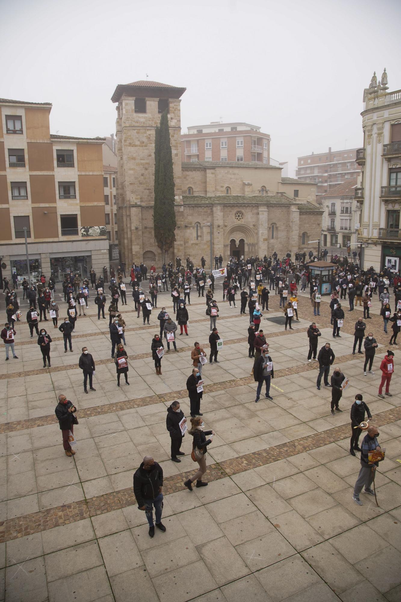 GALERÍA | La concentración de la hostelería en Zamora, en imágenes.