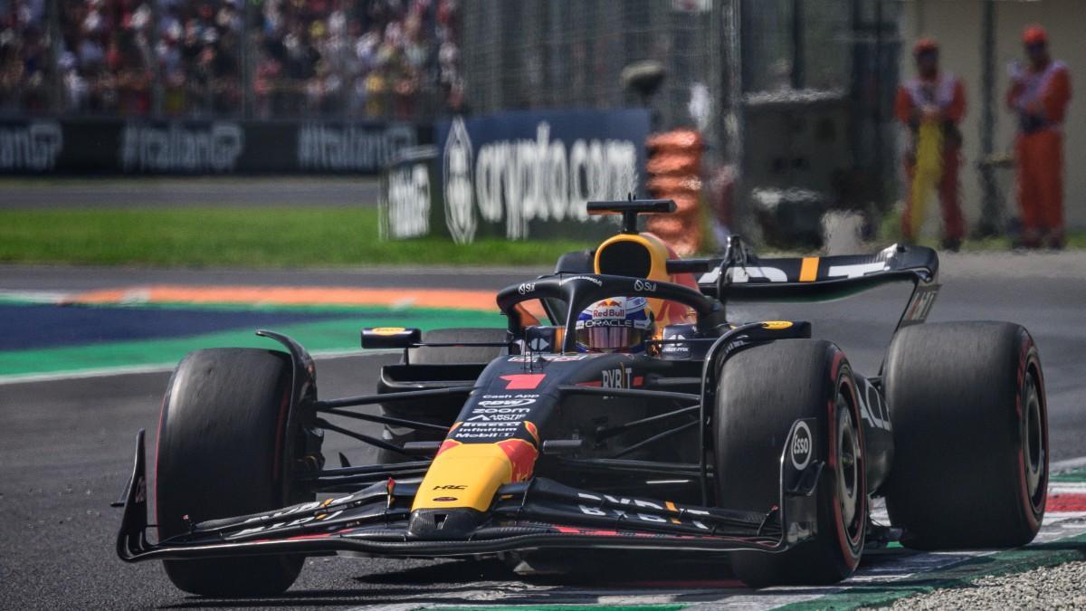 Max Verstappen en el circuito de Monza