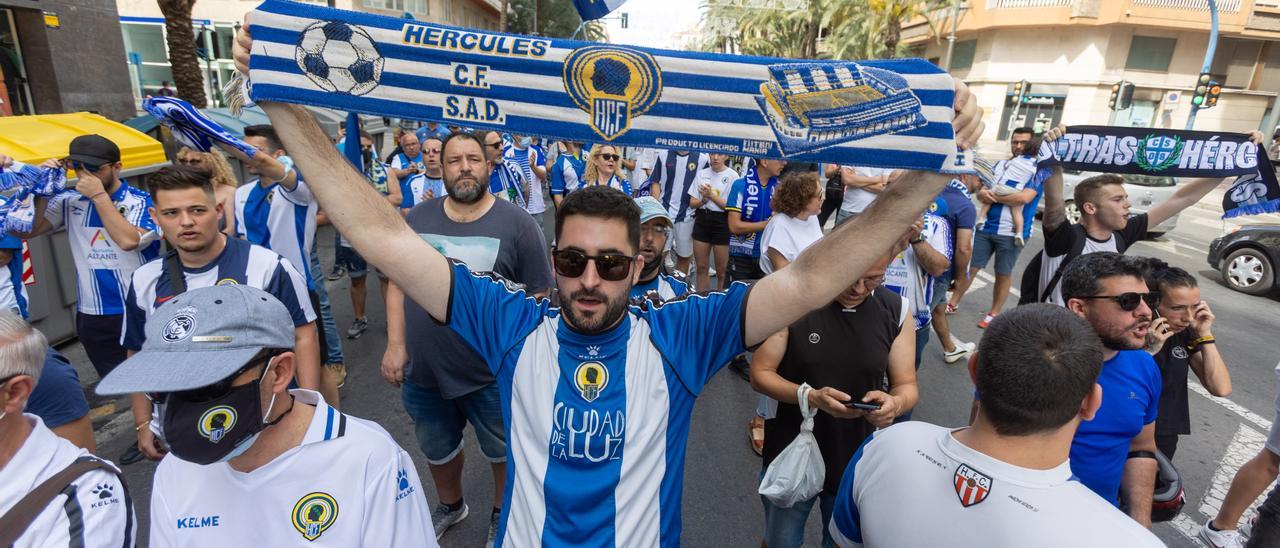 Última manifestación de los aficionados del Hércules