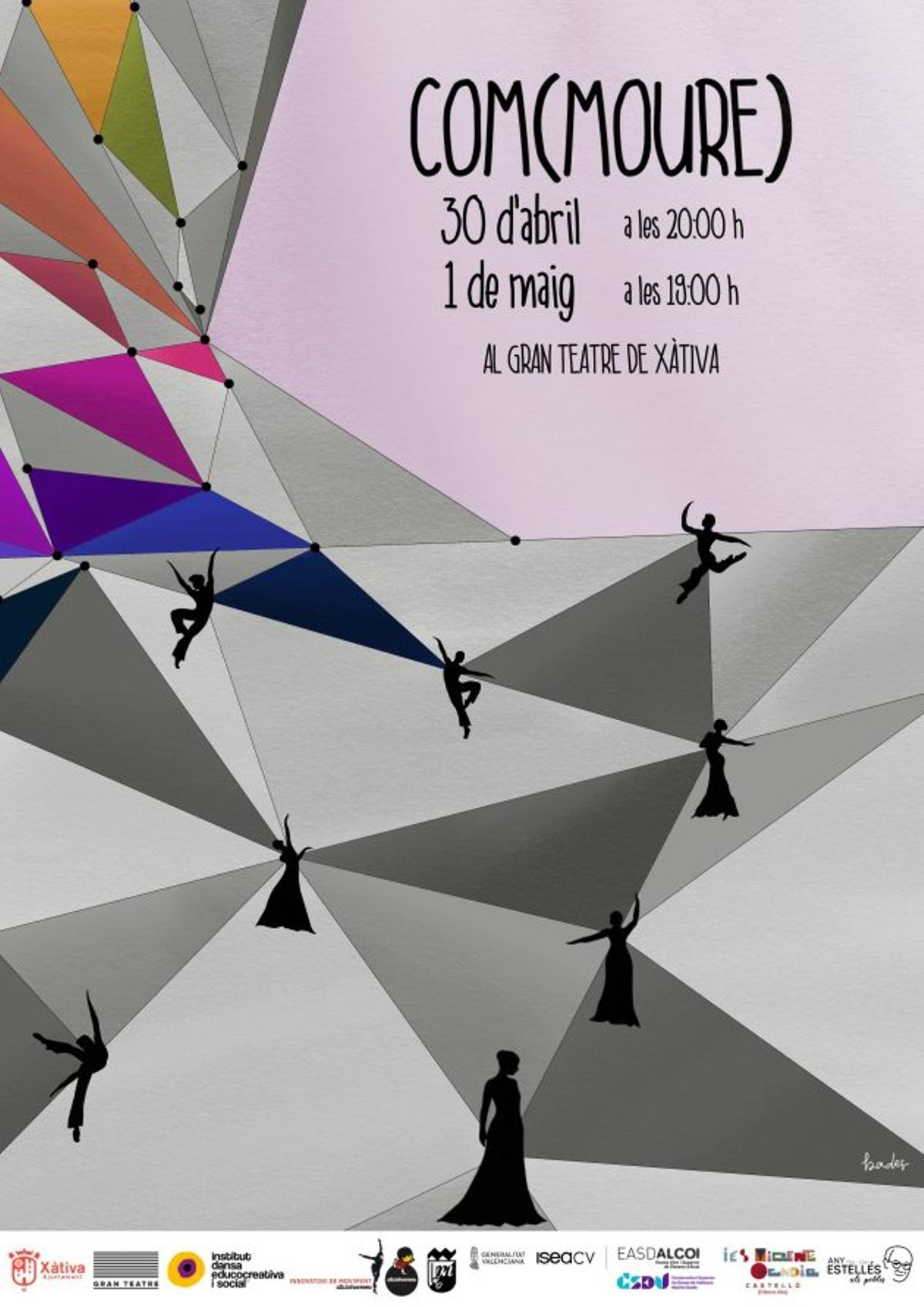 Cartel del espectáculo de danza "Com(moure)"