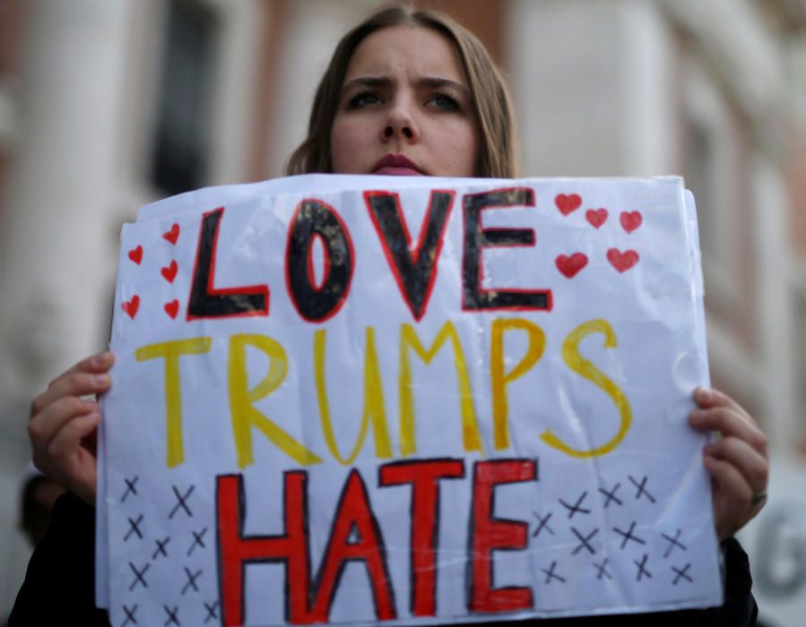 Protestas contra Donald Trump en Madrid