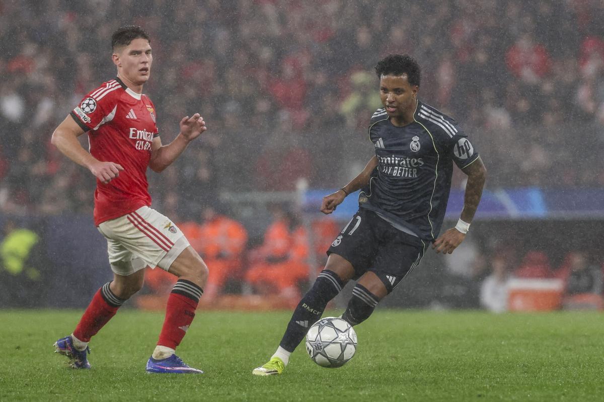 Rodrygo, ante el Benfica