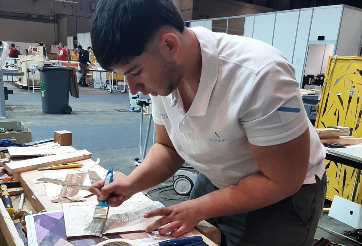 Anxo Silva, durante una de las pruebas.