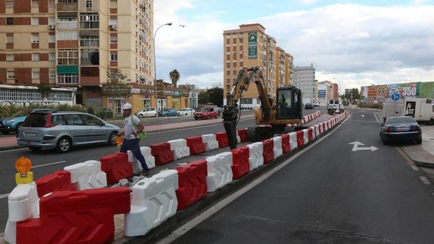 Obras en la avenida Juan XXIII.