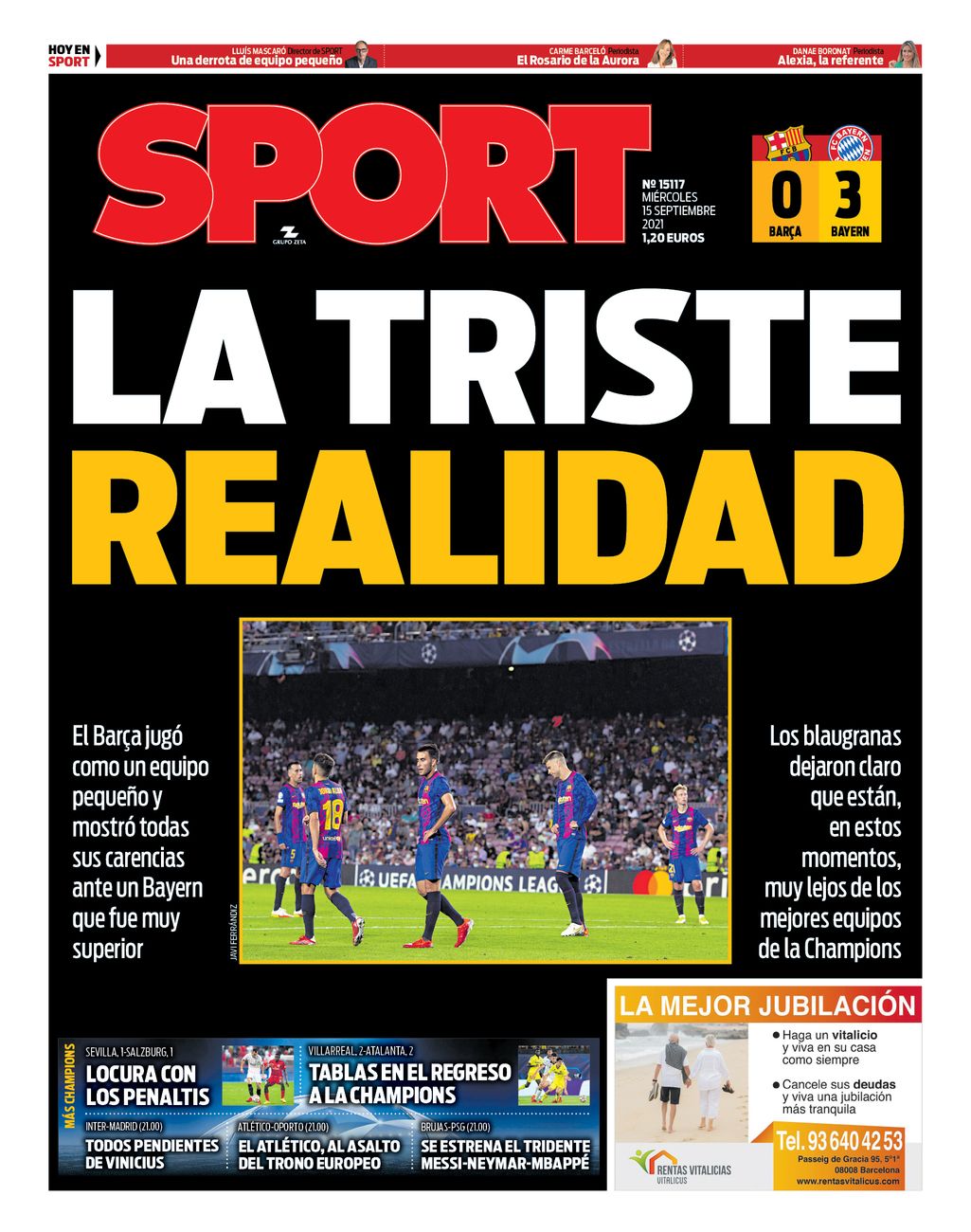 Esta es nuestra portada de hoy