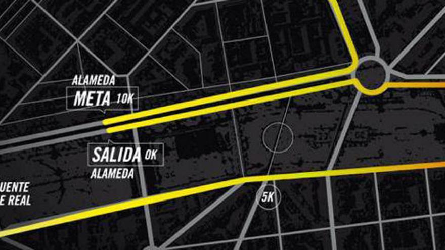 Detalle del circuito del 10K Valencia Ibercaja