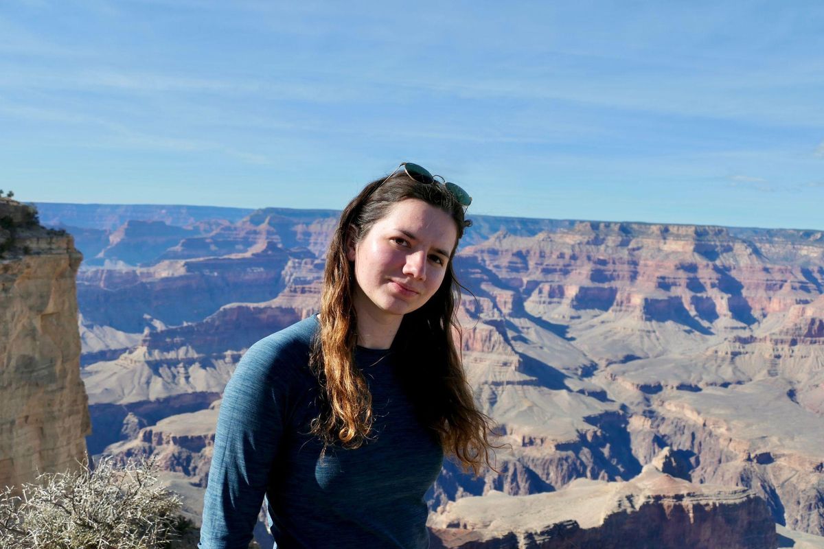 Alba, en una imagen que se tomó en el Gran Cañón del Colorado durante su estancia en Estados Unidos.