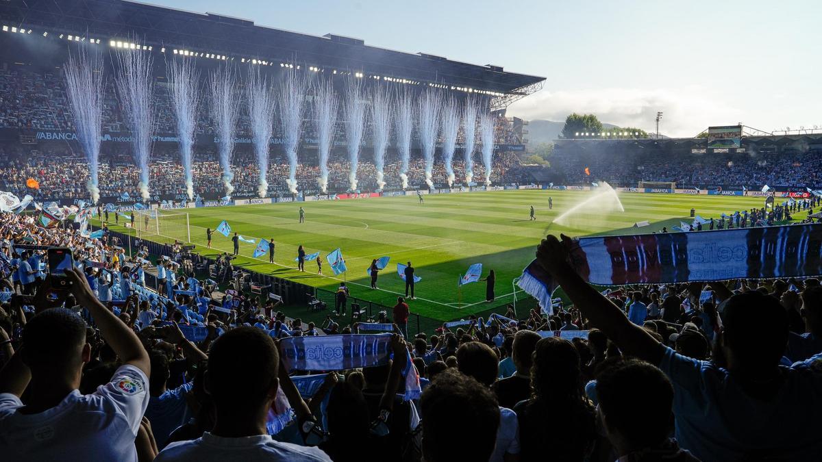 Un partido en el estadio de Balaídos.