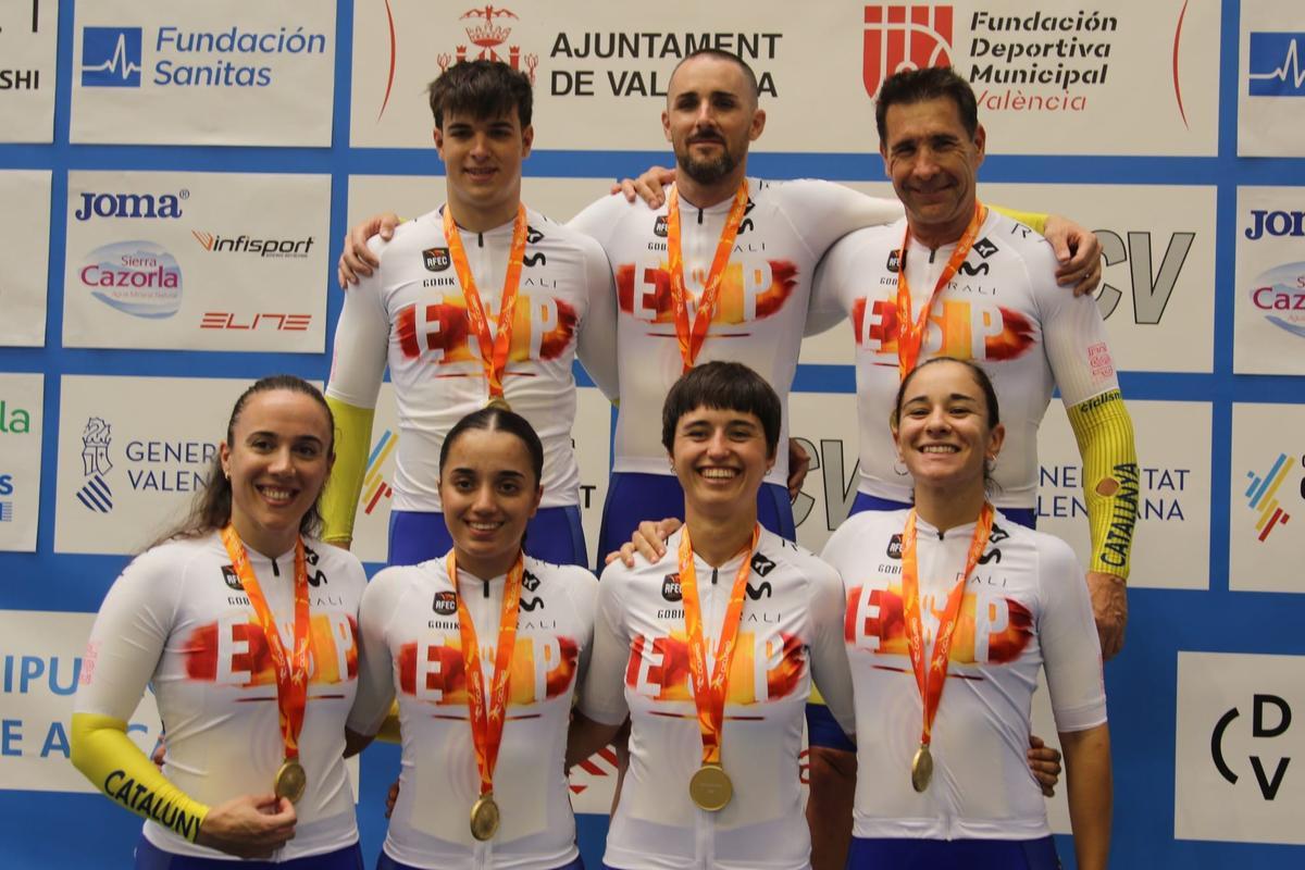 Campions d'Espanya catalans en la modalitat de velocitat per equips.