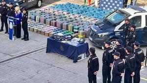 El alijo aprehendido es la mayor cantidad de cocaína intervenida en la provincia de Huelva