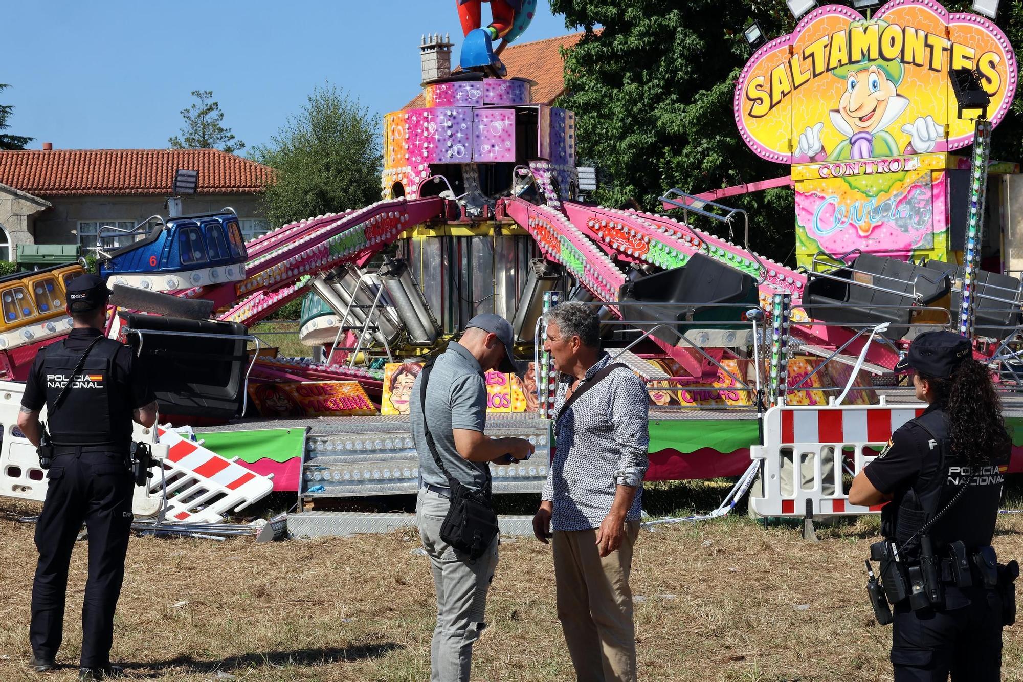 El perito judicial designado para esclarecer las causas del accidente, en el centro a la derecha