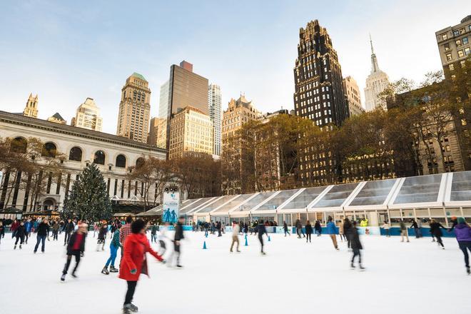 Patinar en Bryant Park