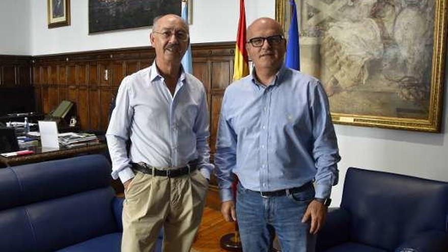 Felipe Ferreiro y Manuel Baltar, en la Diputación de Ourense. // FdV