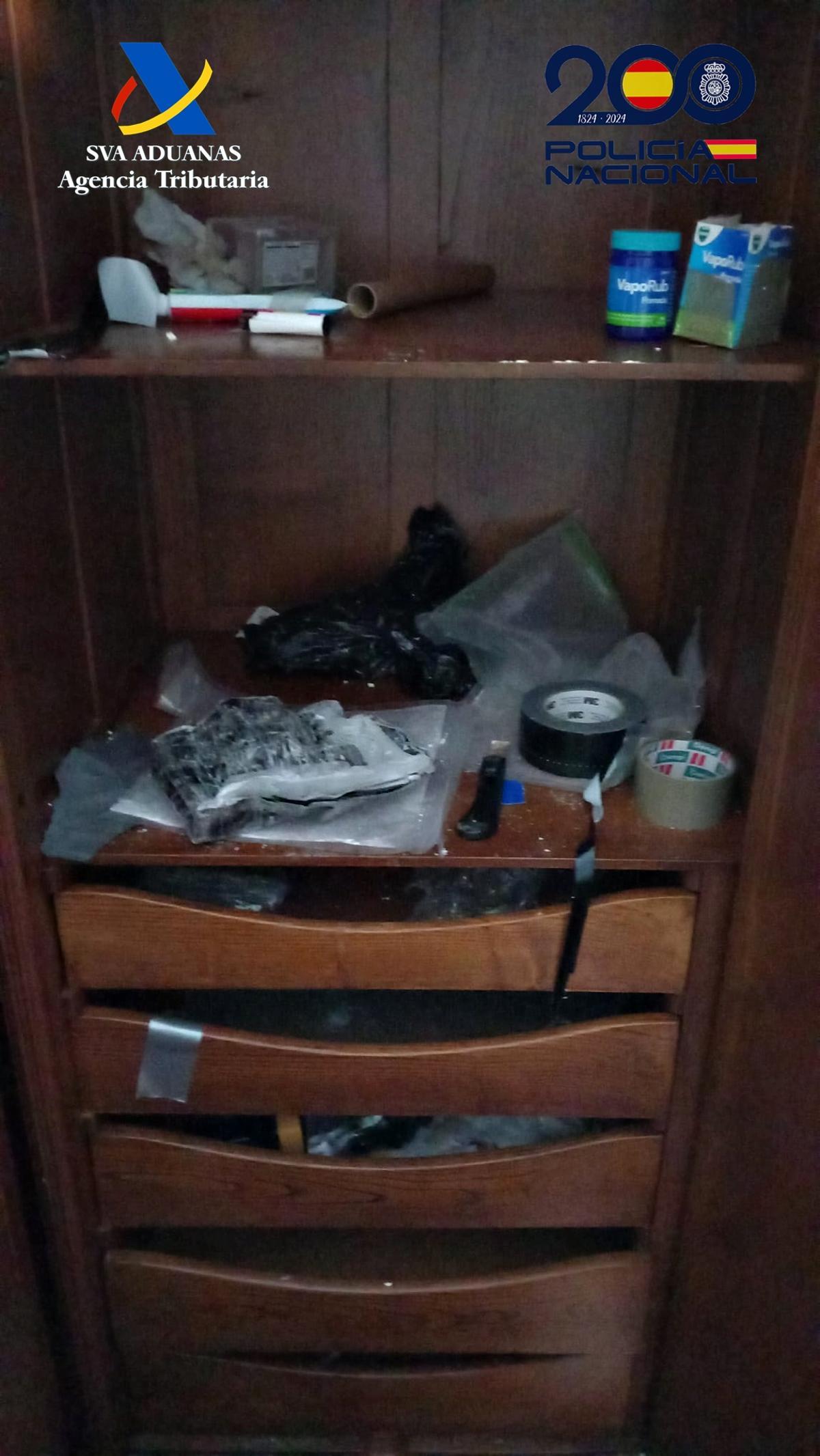 Útiles localizados en los registros domiciliarios.
