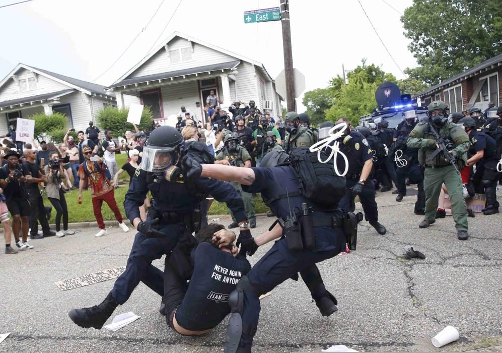 Protestas contra la violencia policial en Luisiana