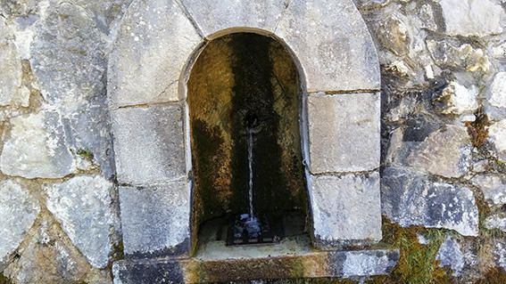 Font. És la font del Vermell al terme de Cambrils (Solsonès), que després de passar l’estiu encara fa un bon raig d’aigua ben fresca.