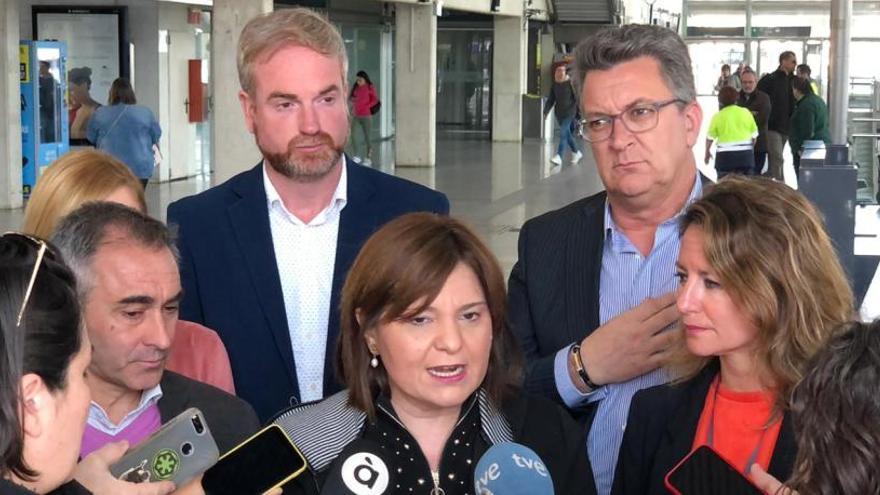 Isabel Bonig, durante su acto en Castelló.