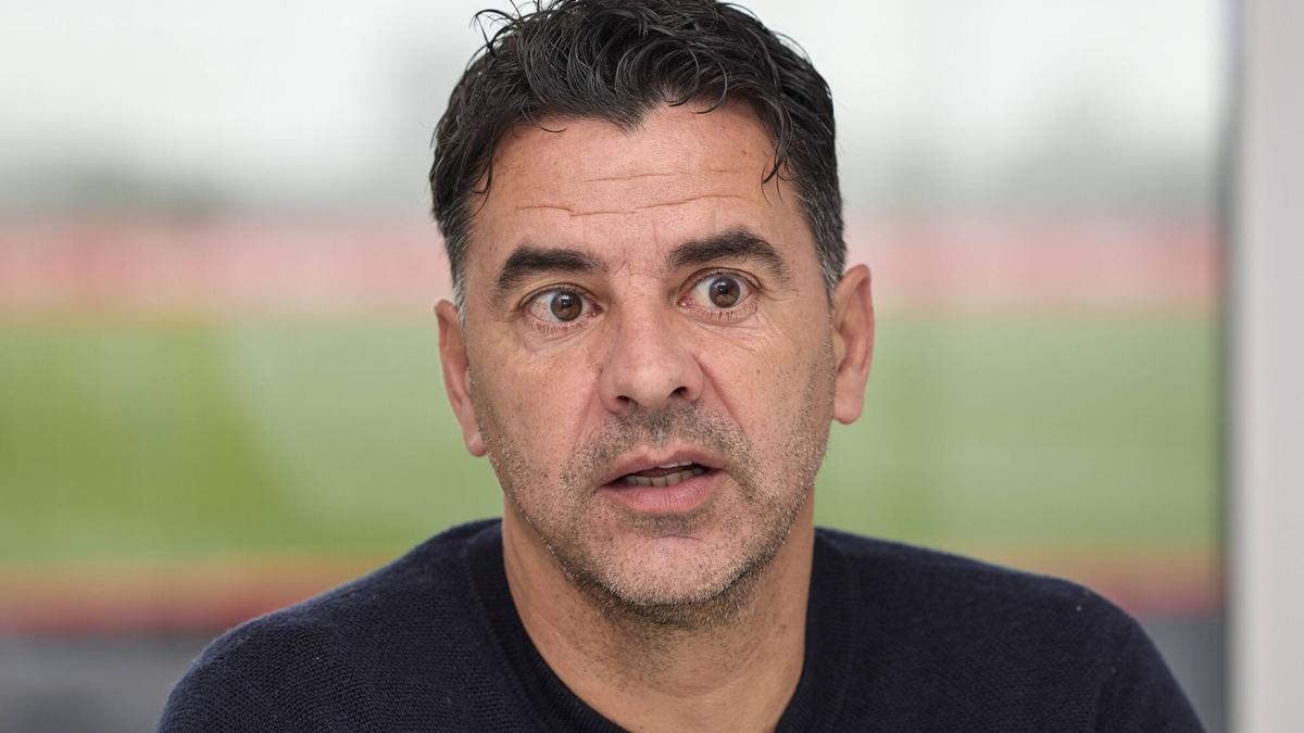 Míchel Sánchez, en su despacho del campo de entrenamiento.