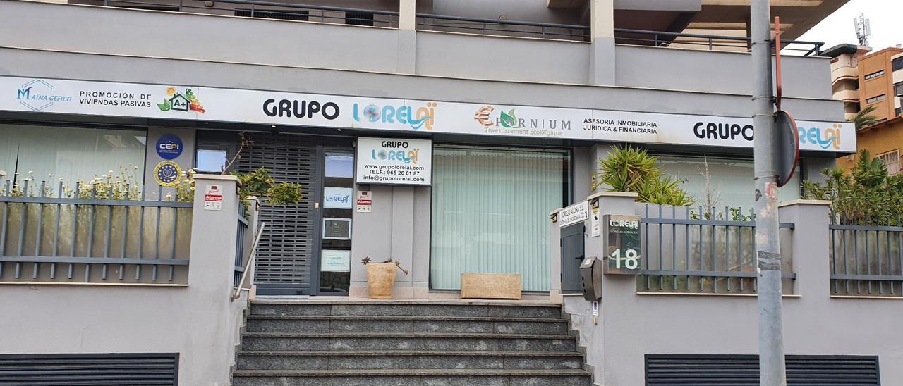 Imagen de la inmobiliaria de El Campello cuyos bienes ha embargado un juzgado de Alicante.
