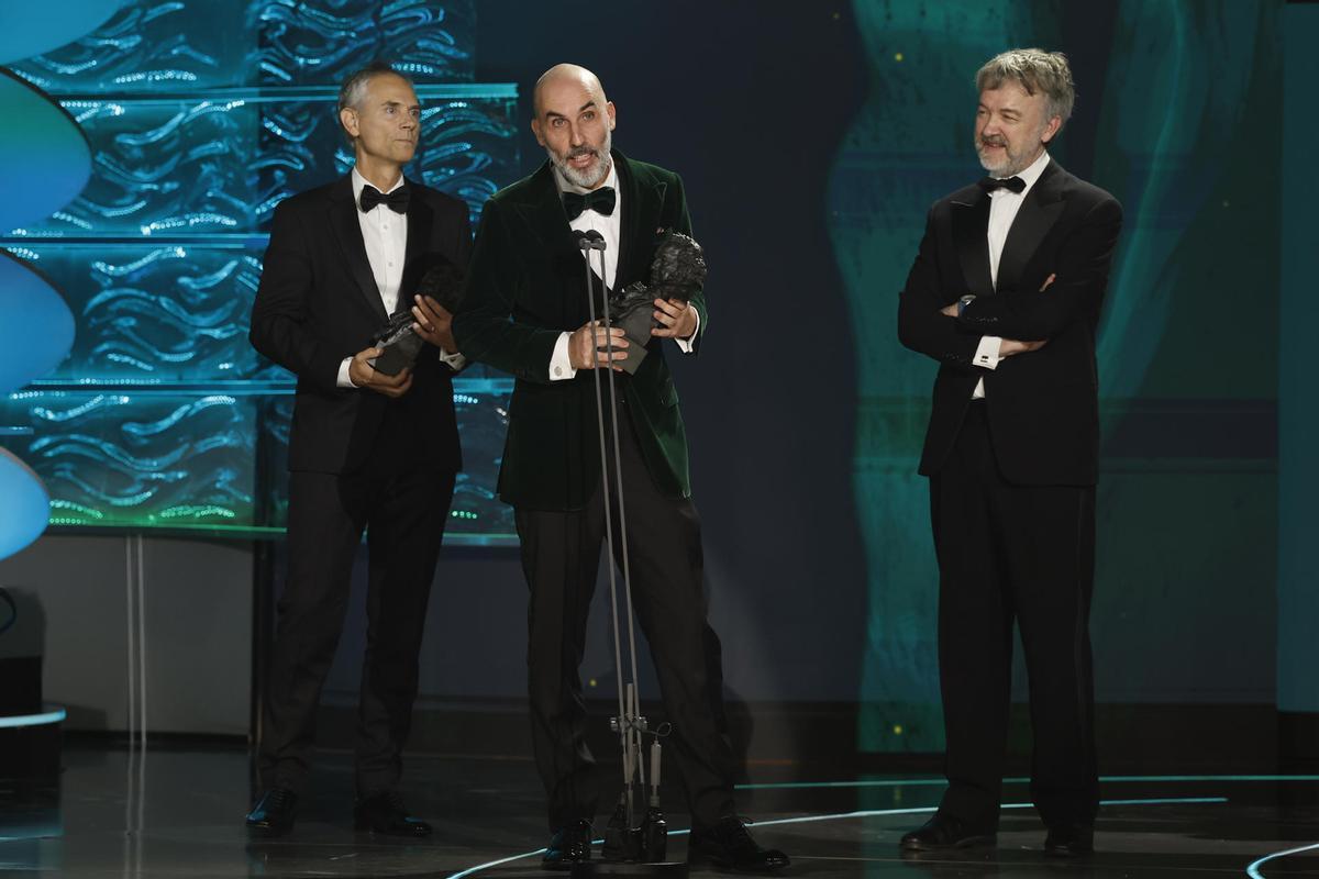 César Zelada, David Baute, Edmon Roch y Marc Sabé ganan el Goya a la mejor película de animación por Mariposas negras.jpg