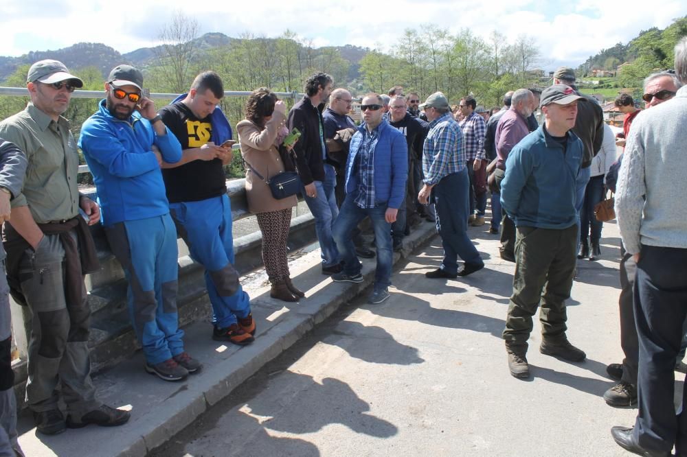 Protesta de pescadores en Cornellana