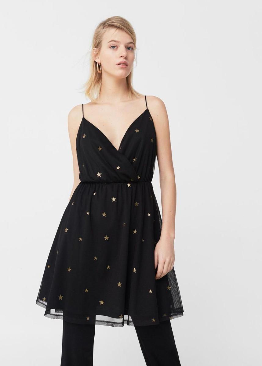 Las estrellas son las reinas del estampado:  vestido de Mango