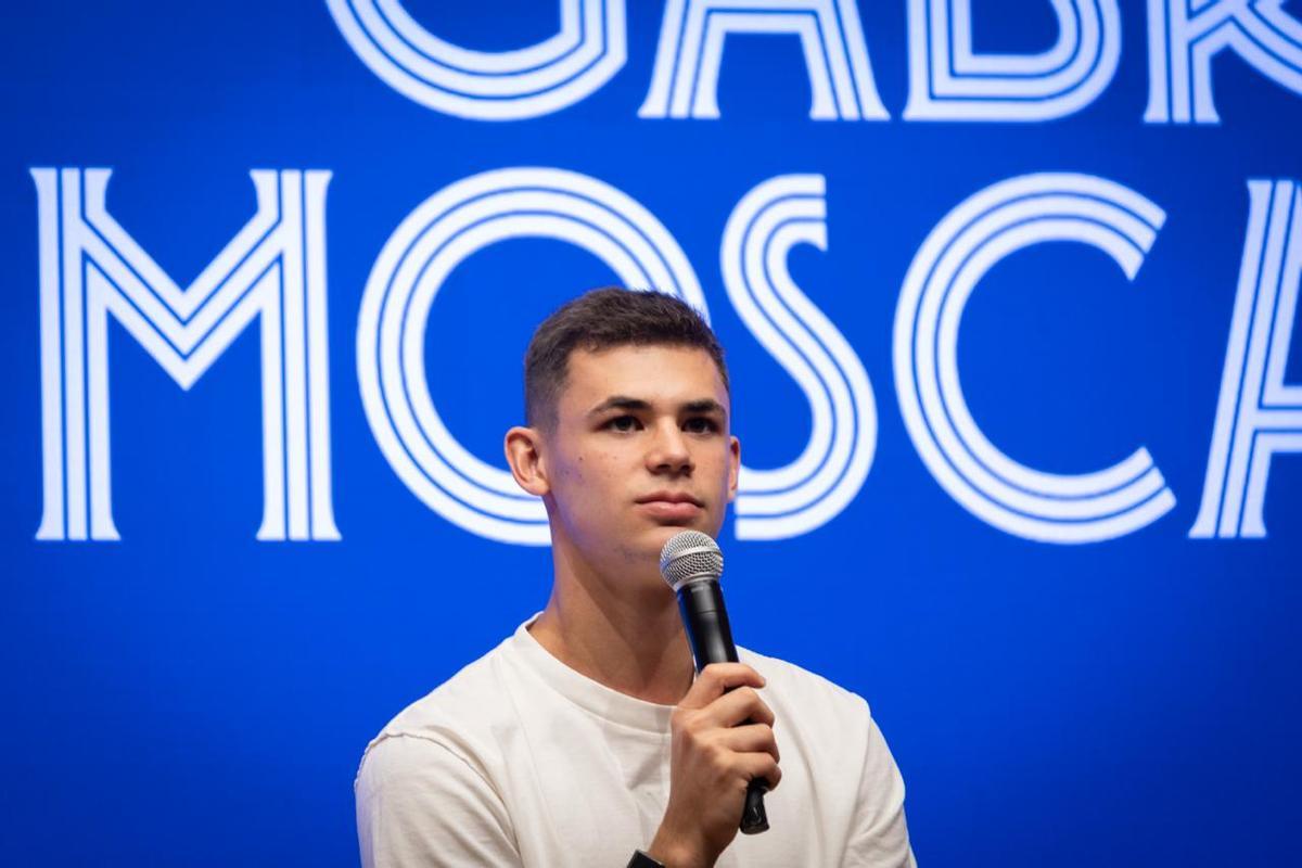 Gabriel Moscardo, durante su presentación con el Espanyol