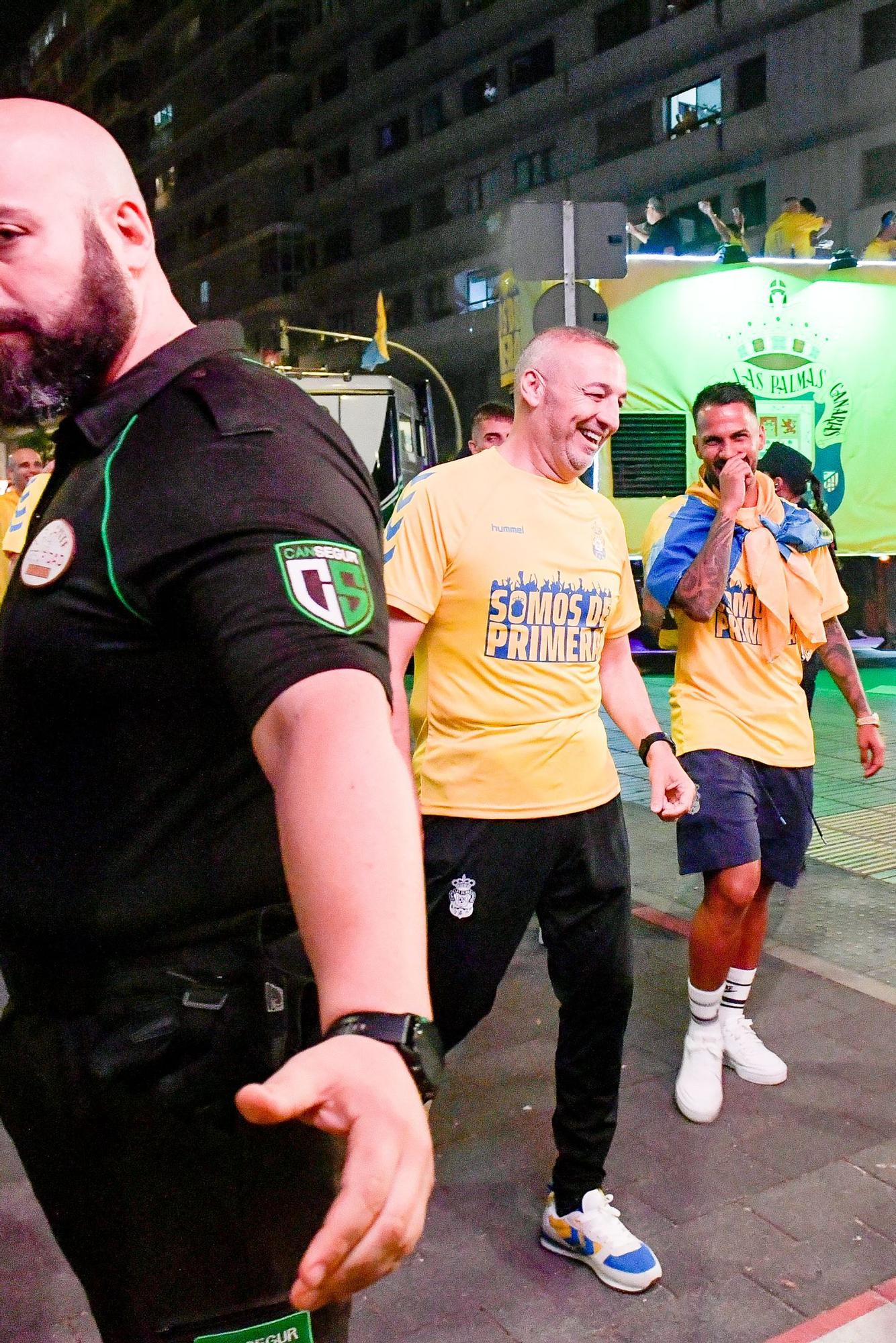 Así fue la celebración por el ascenso de la UD Las Palmas en Mesa y López