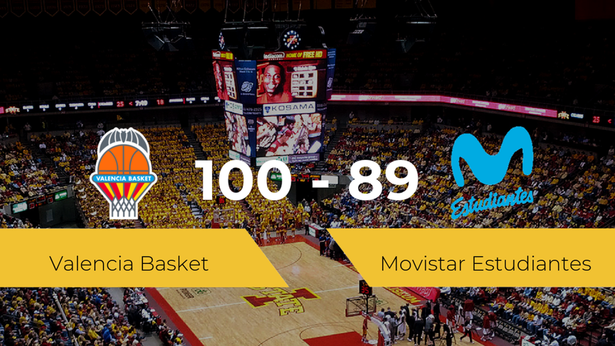 El Valencia Basket se hace con la victoria contra el Movistar Estudiantes por 100-89