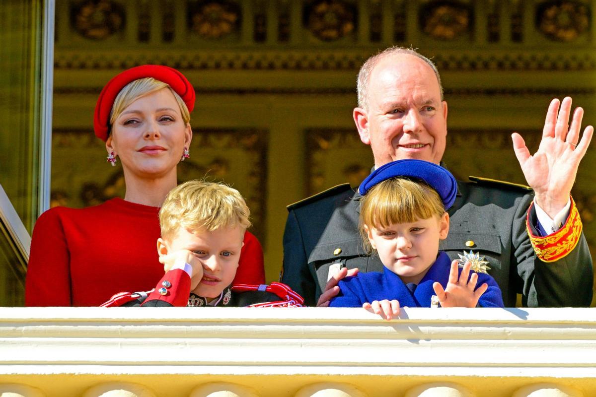 La Familia Real de Mónaco en la festividad nacional del país.