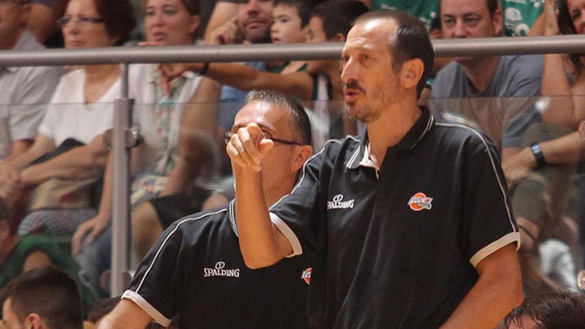 El entrenador del Joventut, Salva Maldonado, el pasado septiembre, durante un partido de pretemporada