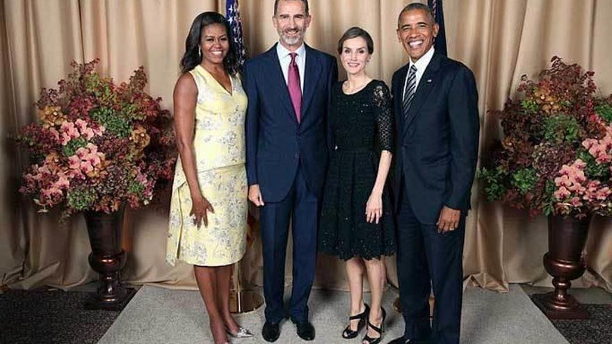 Los Reyes de España, con el matrimonio Obama.
