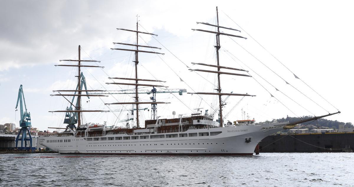 El “Sea Clod Spirit”, amarrado en el muelle de armamento de MetalShips en Ríos (Teis).