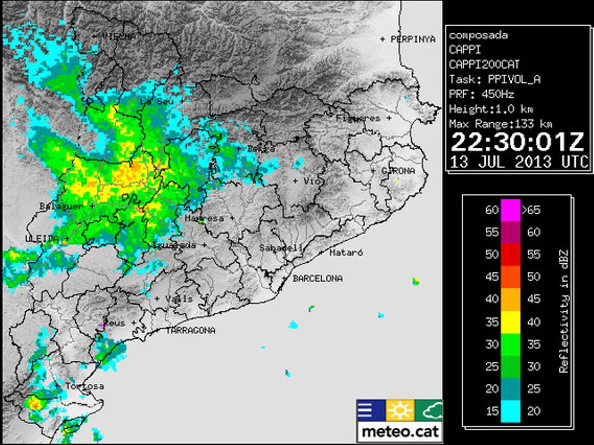 Les pluges començaven a estendre’s a primera hora de la nit.