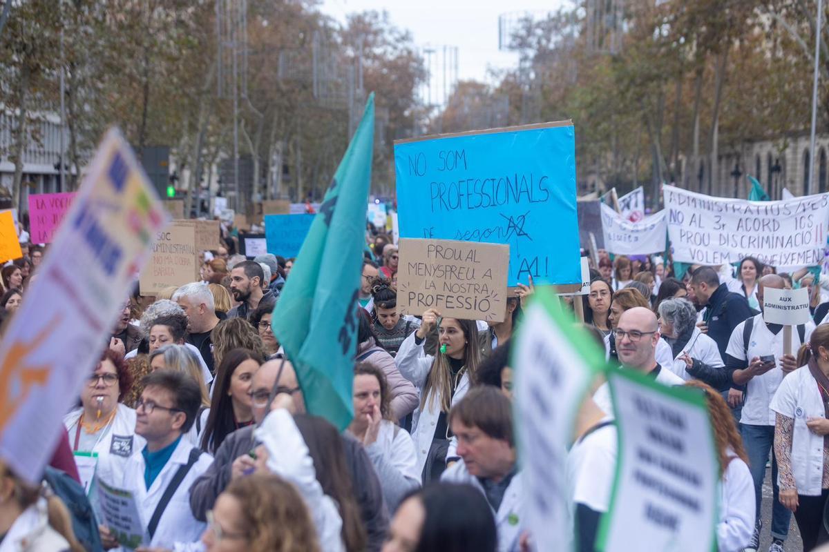 Huelga de enfermería en Barcelona