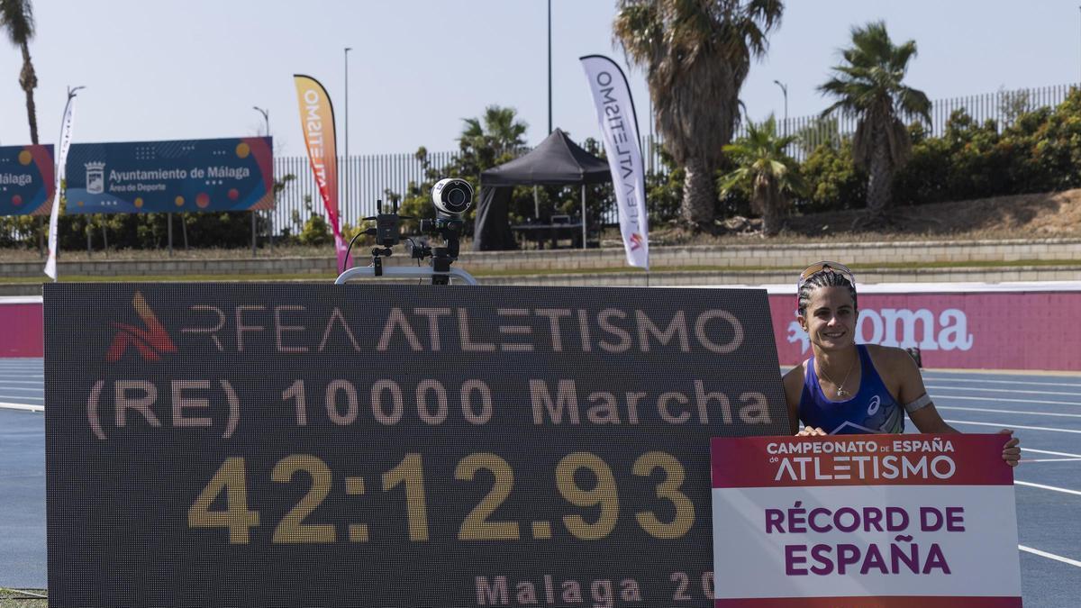María Pérez bate el récord de España de 10.000 metros marcha