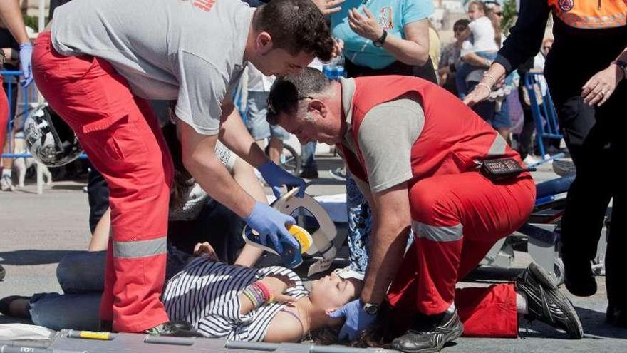 Al menos 23 heridos, la mayoría niños, al salir volando cinco castillos hinchables en Alicante