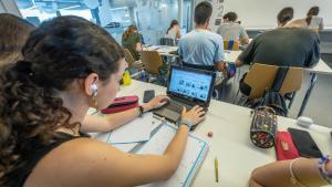 Estudiantes preparándose para la selectividad, esta semana en Barcelona.