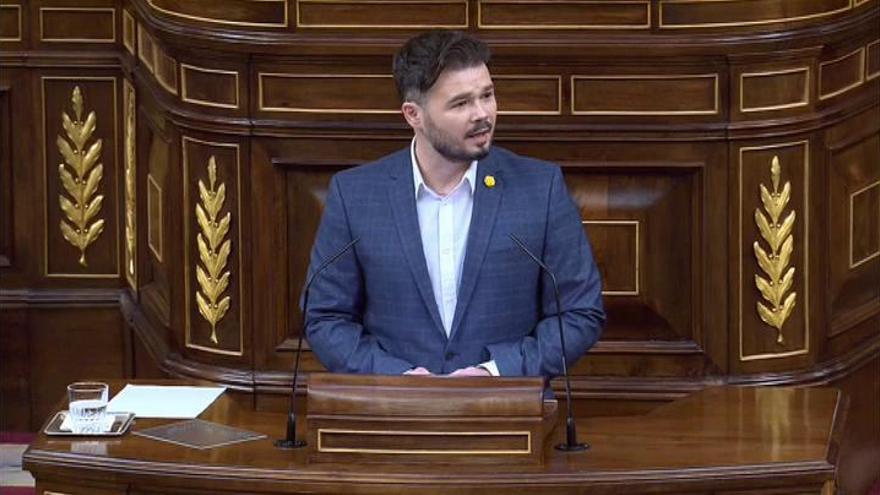 Rufián: "Todo no puede ser, dime con quién pactas y te diré qué pactas"