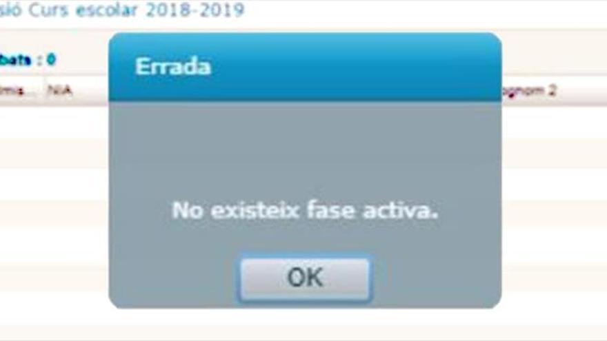 La admisión se retrasa por fallos informáticos